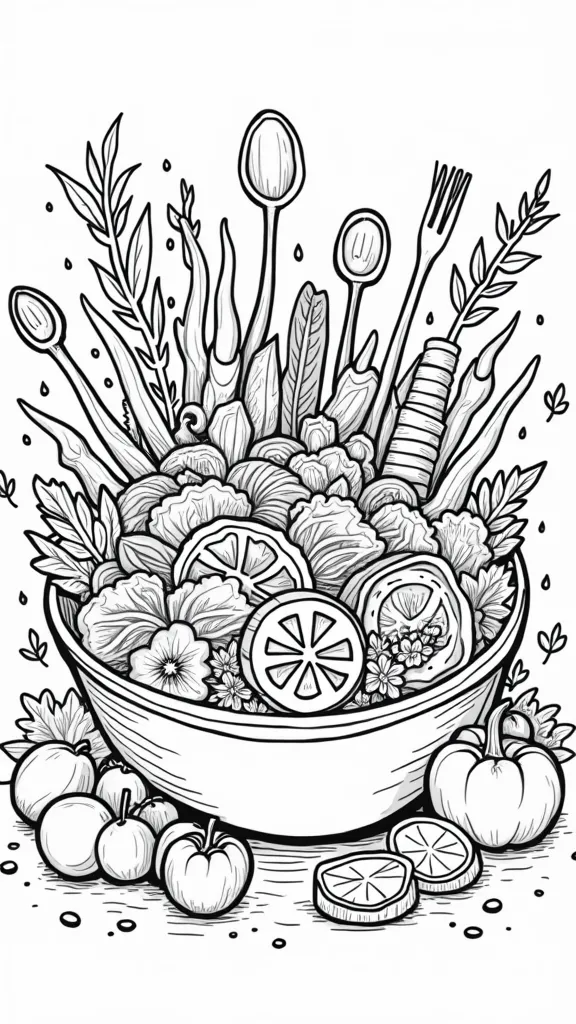 coloriage de salade